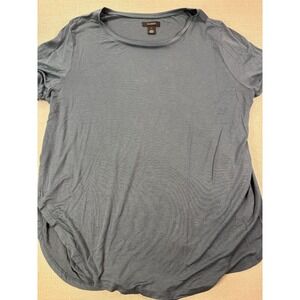 Halogen Women's Lightweight Blue Grey Scoop Neck Sleep Shirt Size 1 (Large)